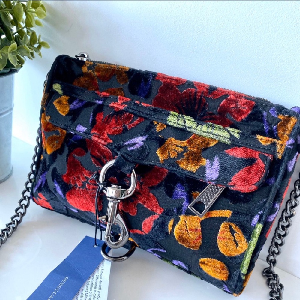Rebecca Minkoff New Love Multi Floral Velvet Purse